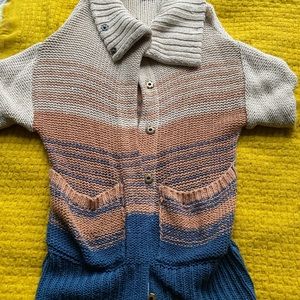 A+Ro Knit Short Sleeve Sweater + Convertible Neck